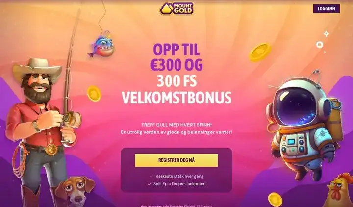 Skjermbilde av forsiden til Mount Gold