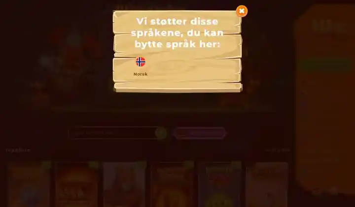 Skjermbilde av forsiden til Wazamba